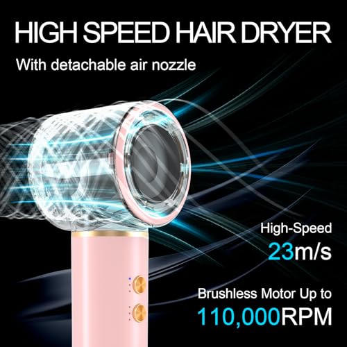 Hair Dryer Brush 5 in 1, JAOSOP Hair Styler, 110,000 RPM High-Speed Negative Ionic Hair Dryer Fast Drying, Professional Multi Blow Dryer Brush for Curling Volumizing Straightening Styling