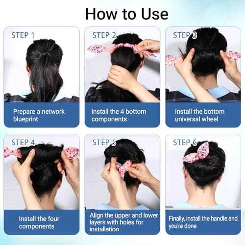 4 Pcs Deft Hair Bun Maker French Twist Rabbit Ear Bun Twister Hair Bun Maker Twist Bun Hair Band Donut Quick Twister Deft Hair Bun Makers for Women & Girls Hair Styling Accessories