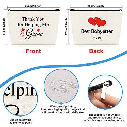 Babysitter Gifts Makeup Bag for Women Nanny Appreciation Gift Thank You Gift for Babysitter Cosmetic Bag Babysitter Retirement Gift Christmas Mother's Day Birthday Gift for Daycare Provider Caretaker