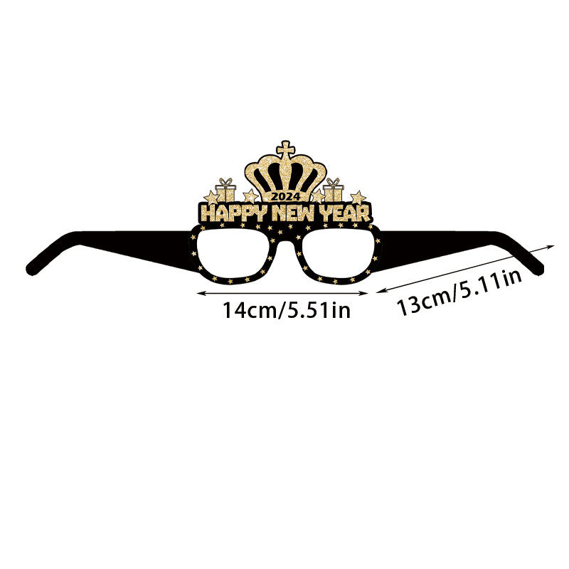 Black Gold Paper Glasses for Birthday Party - 6-36 Pack