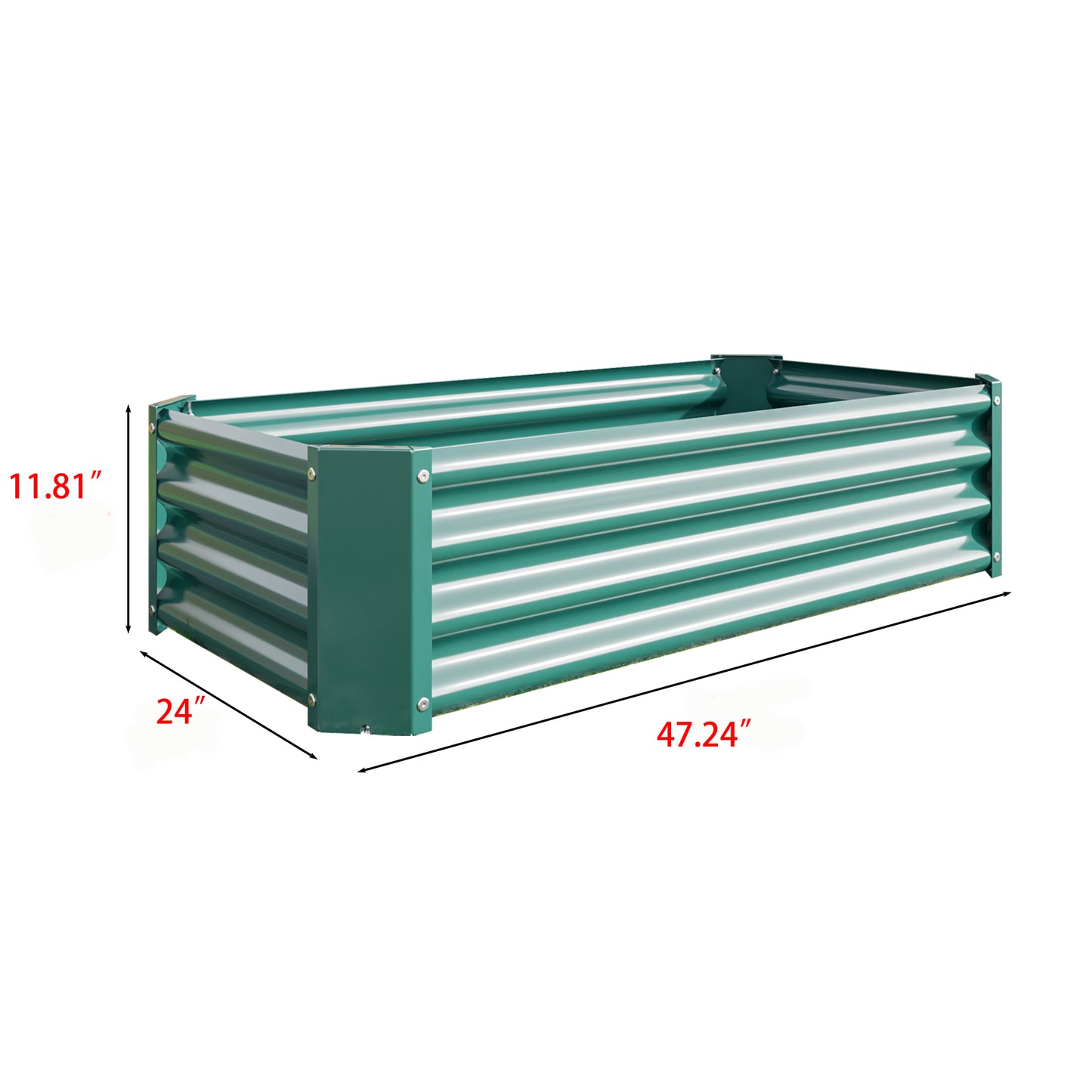 Metal Raised Garden Bed - 2PCS 4' x 2' x 1' Planter for Vegetables & Herbs