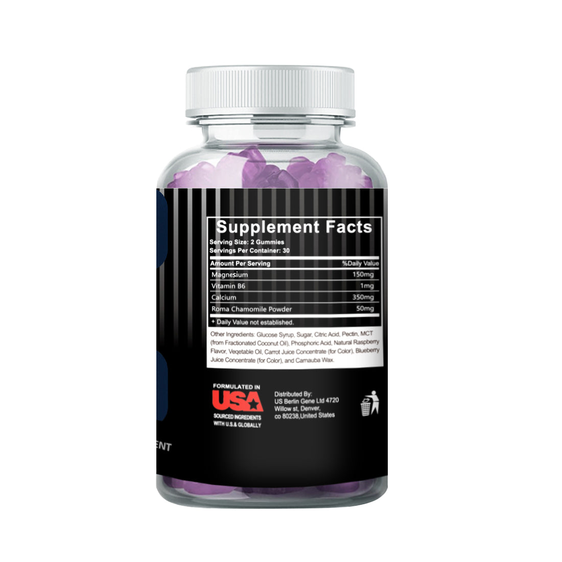 Vitamin B6 Sleep Support Gummies - Vegan & Gluten-Free Berry Flavor - 60 Count