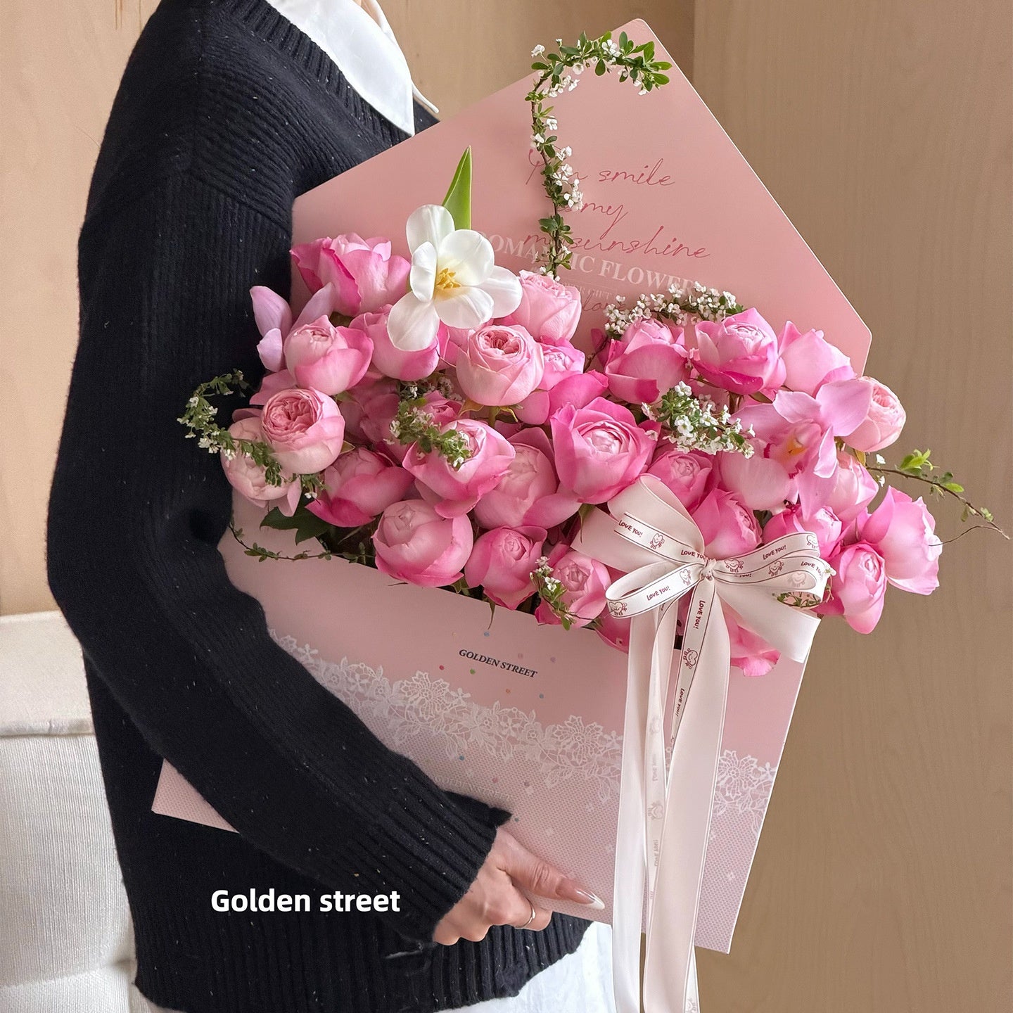 Large Romantic Letter Envelope Flower Box - Multi-Color Home Storage