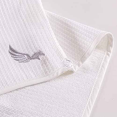 100% Turkish Cotton Hair Towel Wrap for Women,Non Microfiber,400-GSM(Grams per Square Metre),AntiFrizz,Hair Plop Waffle Towels for Curly,Long&Thick Hairs,Turban Head Wrap,1Pack10x26inc(White)