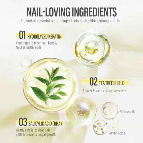 Foot Repair Oil for Dry Cracked Toenails: Tea Tree Scent with Keratin Vitamin Strengthener Growth Moisturizing Treatment - Natural Heel Nail Care Feet Serum for Women Men Home Gift Hiking Travel