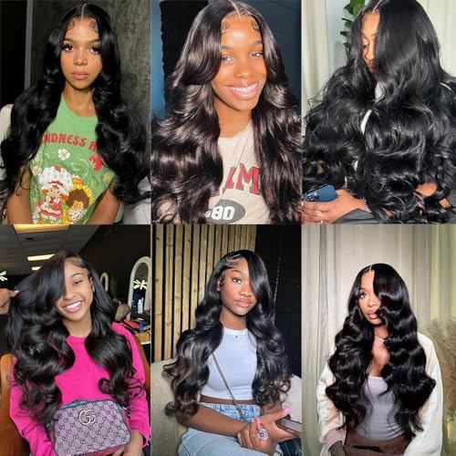 Glueless Wigs Human Hair Pre Plucked Pre Cut 5x5 Body Wave Lace Closure Wigs Human hair 250 Density Colsure Wigs for Women Ready to Wear Wig 14 Inch