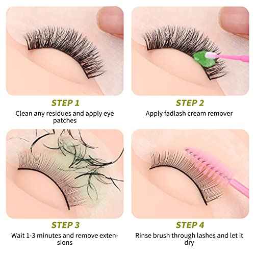 Lash Remover for Professional Eyelash Extensions Dissolves Powerful Cream Lash Remover Low Irritation Lash Extension Remover Eyelash Glue Remover for Salon 5g (Aloe)