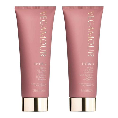 VEGAMOUR HYDR-8 Hydrate and Repair Shampoo and Conditioner Kit | Cleanses and Strengthens Dry, Damaged Hair with Amino Acids and Karmatin™ | Clean, Vegan, Cruelty-Free, Clinically Proven, Color Safe