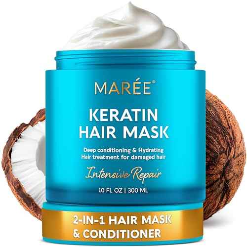 MAREE Deep Conditioning Hair Mask for Damaged Hair Treatment - Keratin Hair Care for Hydrating Growth Repair Moisturizing - Dry Curly Color Refreshing - Tratamiento Mascarilla Para el Cabello Seco