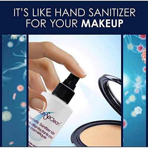 Cosmetic Sanitizer Mist - (8.0 oz.) Makeup Sanitizing Spray for Powder-based Makeup Palettes & Pressed Cream Foundations, Bronzers, Concealers, Blushes, Eyeshadows.