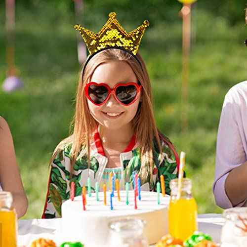 Totelux Crown Headband Sequins Hair Bands Women Girls Hair Accessories for Birthday Party Favors Hair Decoration Supplies
