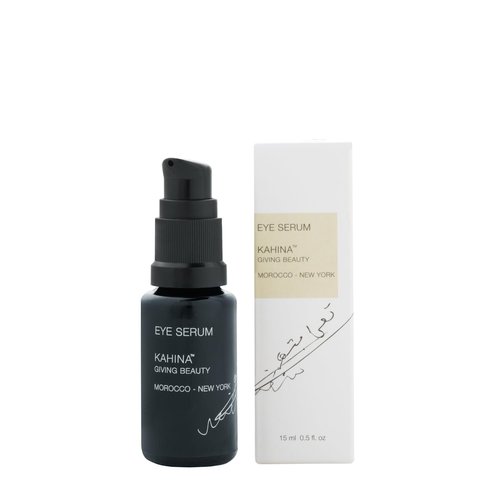 Kahina Eye Serum for Dark Circles, Eye Bags, and Puffiness - 0.5 fl oz - Light, Fast-Absorbing Under Eye Serum Reduces Fine Lines and Wrinkles - Anti Aging Serum Manufactured in the USA