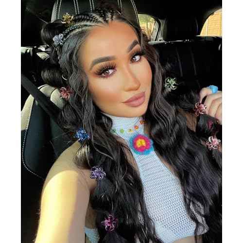 Small Flower Hair Clips for Women, 50 Pcs Hawaiian Mini Plumeria Flowers Hair Claw Clips, Tiny Hibiscus Decorative Hair Accessories