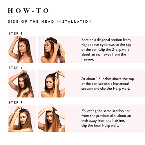 Clip-In Hair Extension Set by Joi Hair, Clip Sewn Machine Weft, Premium Remy Human Hair, Full Set for Full Head, 120g, 160g, 220g 20" (160 Grams Joi Fuller for Medium Density, #16 Champagne)