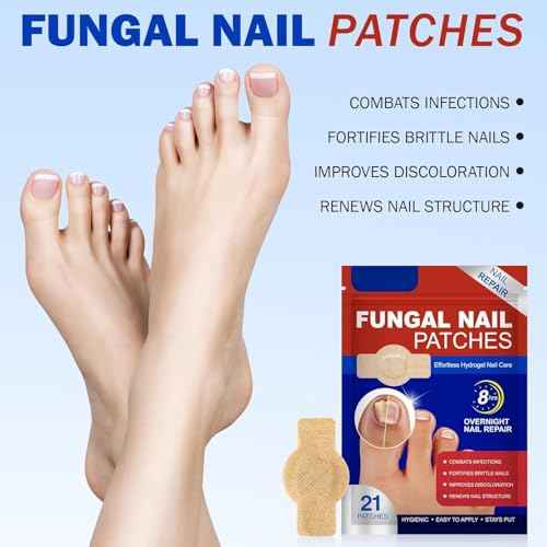 Fungal Nail Patches, Nail patches for toenails, Overnight Toe Nails Treatments for Damaged Foot Nails Repair and Care, Safe for Sensitive Skin, Easy to Apply (2)