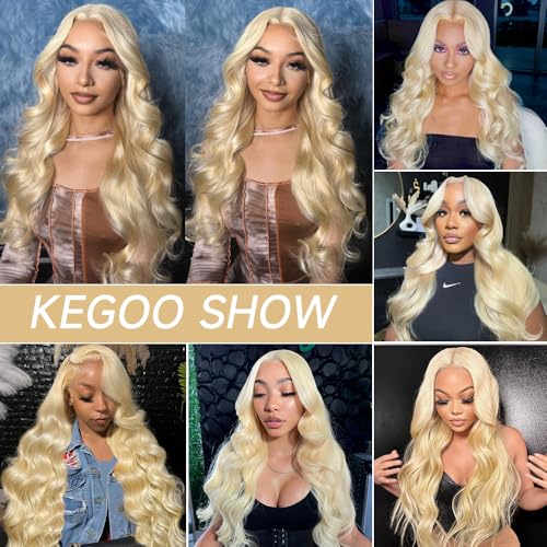 613 13x6 Lace Front Wig Human Hair 28 Inch Blonde Wig Human Hair 200% Density Body Wave HD Blonde Lace Frontal Wig Pre Plucked 613 Lace Front Wig Human Hair
