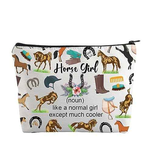 FUSTMW Horses Gifts for Girls Horse Makeup Bag Horse Girl Gifts for Horse Lovers Equestrian Cosmetic Bag Horse Riding Gifts (horse bag)