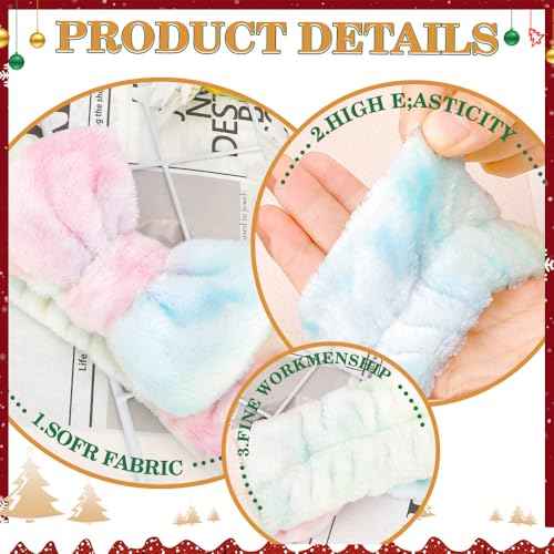 Skincare Headband 6 pcs Spa Headband for Washing Face Rainbow Cute Headbands Makeup for Teens Teenage Girl Gifts for Teen Girls Teens Girls Trendy Stuff Spa Gift Make up Head Band Christmas Stocking