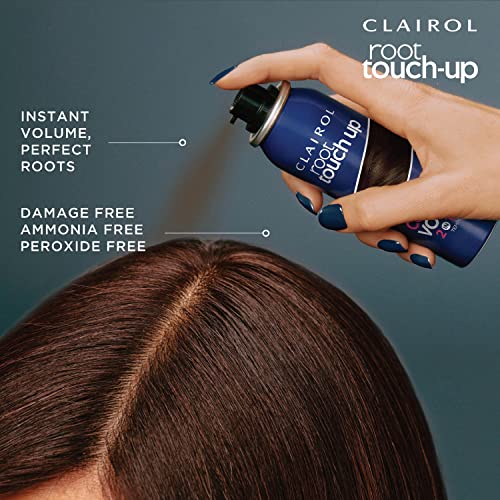 Clairol Root Touch-Up Color + Volume 2-in-1 Temporary Spray, Dark Brown Hair Color, Pack of 1