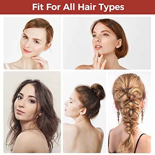 300 Pcs Bobby Pins Black, Hair Pins for Women Girls and Kids, Invisible Wave Hair clips Bulk with Storage box, Pain-Free Hairpins£¨2 Inch Black£©