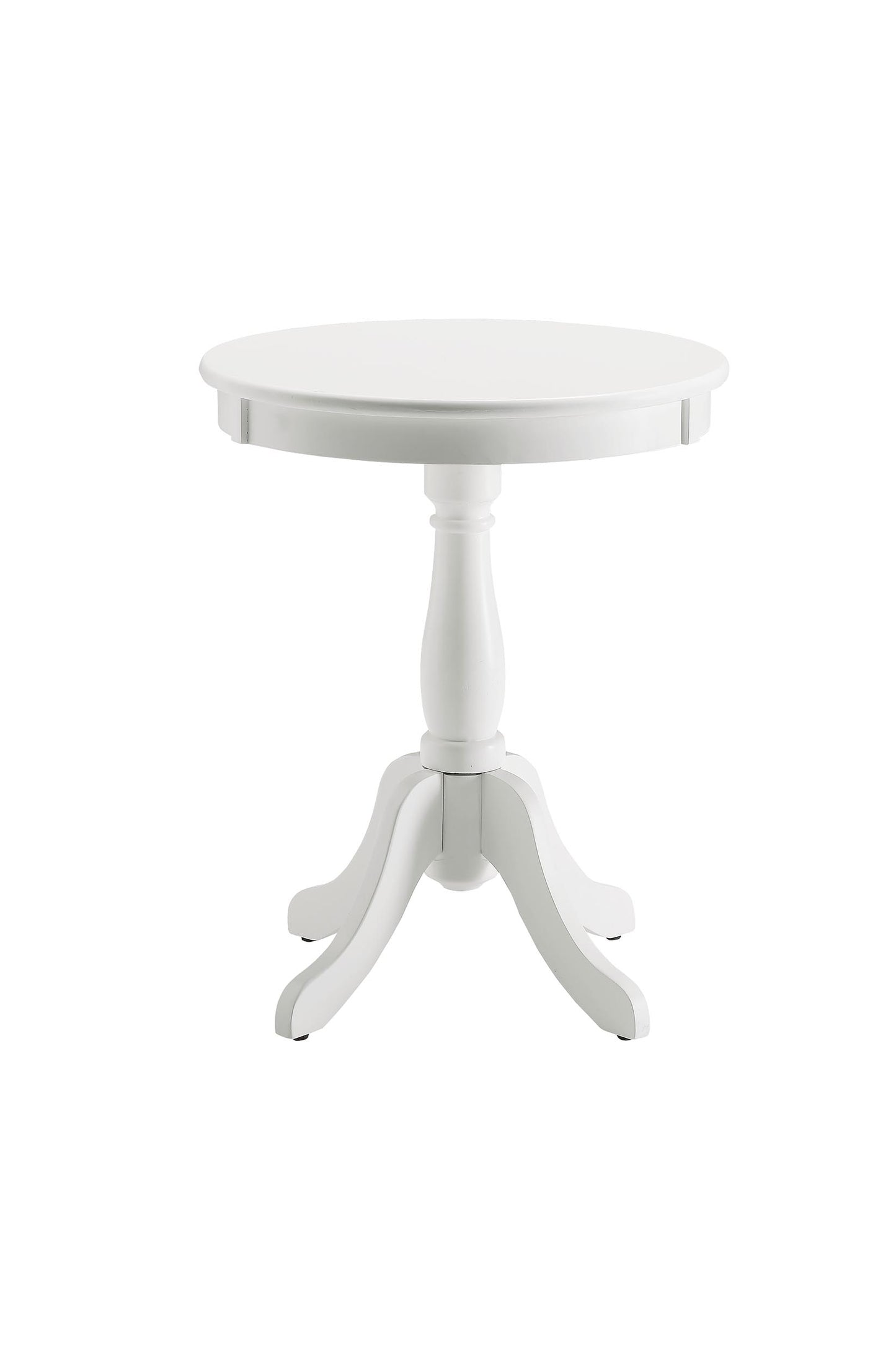 Alger White Finish Accent Table - Synthetic Wood Construction