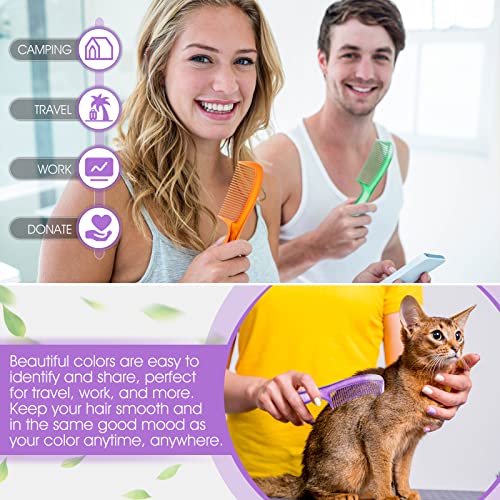 400 Bulk Individually Wrapped Hair Combs Disposable Colorful Hair Combs Bulk for Hotel Shelter Homeless Nursing Home Charity Church