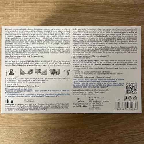 GEROVITAL EQUILIBRIUM - Ampoules with 12% Collagen and Elastin, Intensive Moisturising and Anti-Wrinkle Serum, Professional Product, 20 Ampoules x 2 ml