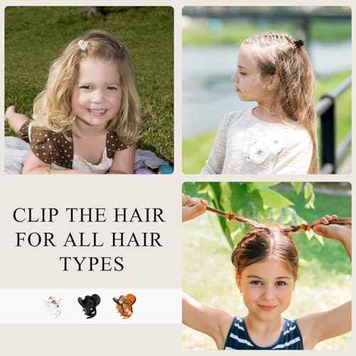 36 Pcs Durable Mini Hair Claw Clips, Great for Design Kids and Adult Hairstyles,Strong Grip,3 Colors for Birthday,Christmas, Party Gifts.
