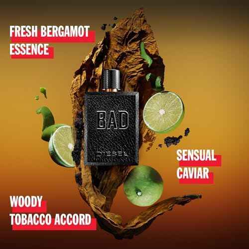 Diesel Bad Eau de Toilette Spray Cologne for Men, 1.7 Fl. Oz.