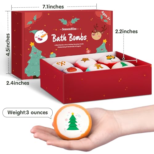 Bath Bombs for Kids with Surprise Inside,Bath Bombs Sets with 6 Pack Bubble Bath Bomb for Girls and Boys, Nice Gifts for Kids