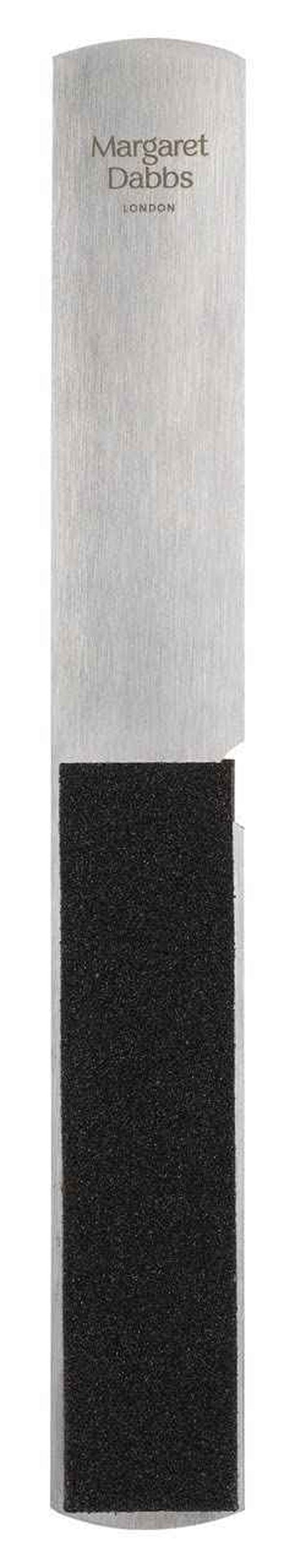 Margaret Dabbs Professional Foot File with 2 Replacement Pads, Foot Callus Remover, Feet Scrubber for Dead & Hard Skin, Feet Scrubber for Women - Stainless Steel File