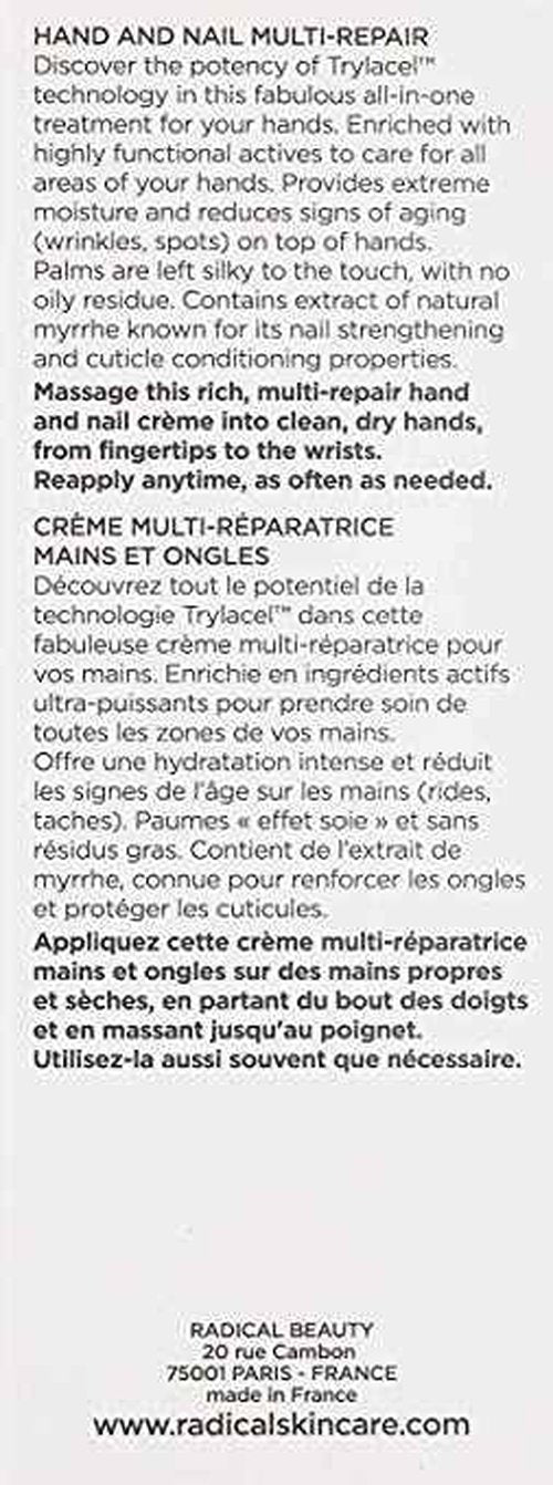 Radical Skincare Hand & Nail Multi Repair Creme - Provide Moisture & Fight Aging | Strengthens Nails & Cuticles | For All Skin Types Including Sensitive Skin | Cruelty & Paraben Free (2.5 oz, 2 Pack)