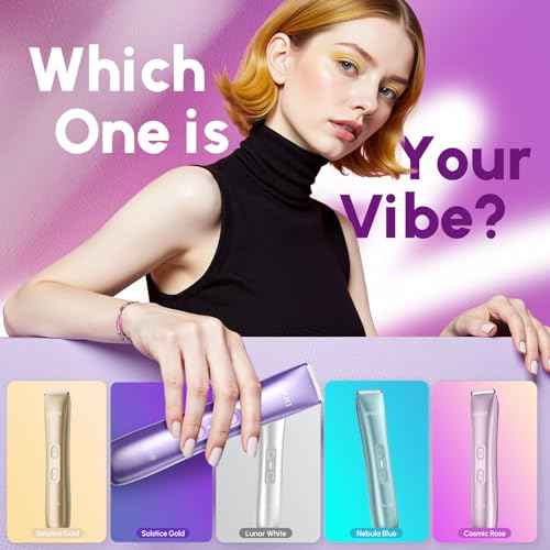 Bikini Trimmer for Women Dual Head - IPX7 Waterproof & Painless Electric Razors for Beauty, Pubic Hair, Face, Legs & Underarms? Portable Cordless Shaver with Fast Charging (Purple)
