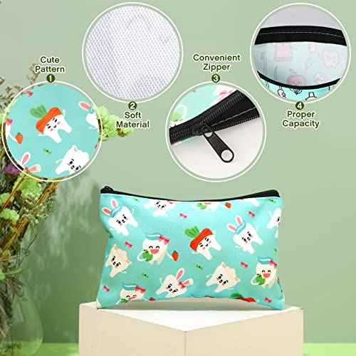 20 Pieces Dental Cosmetic Teeth Makeup Bags Nurse Gift Bag Dental Assistant Accessories Travel Cute Pouch Organizer for Dentist Women Nurses Day Graduation Birthday