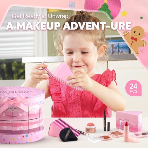 Color Nymph Makeup Advent Calendar 2025, 24 Days Advent Calendar Mystery Box for Christmas, Makeup Gift Sets - Xmas Beauty Countdown Calendar Full Makeup Kits for Teens Girls Kids #Pink