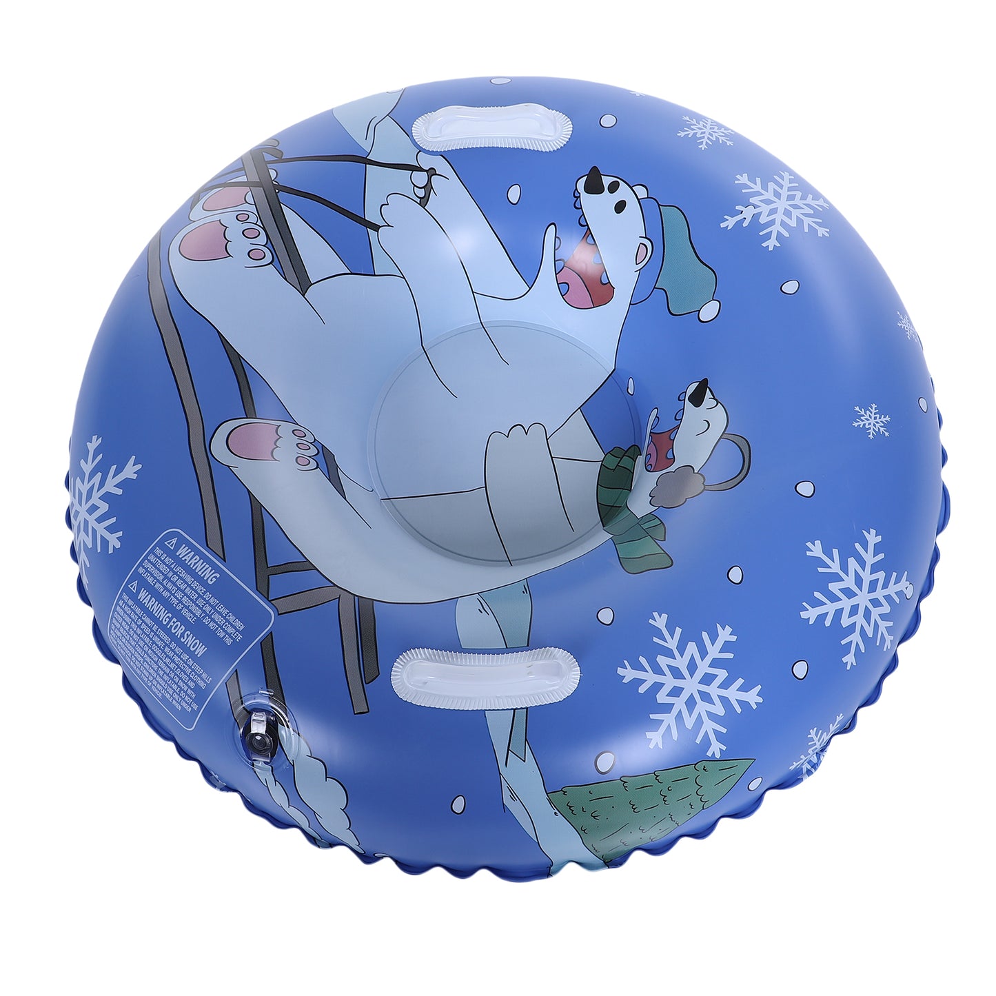 Inflatable Snow Tube Thickened Bottom 36 Inch Kids Sled With Handles