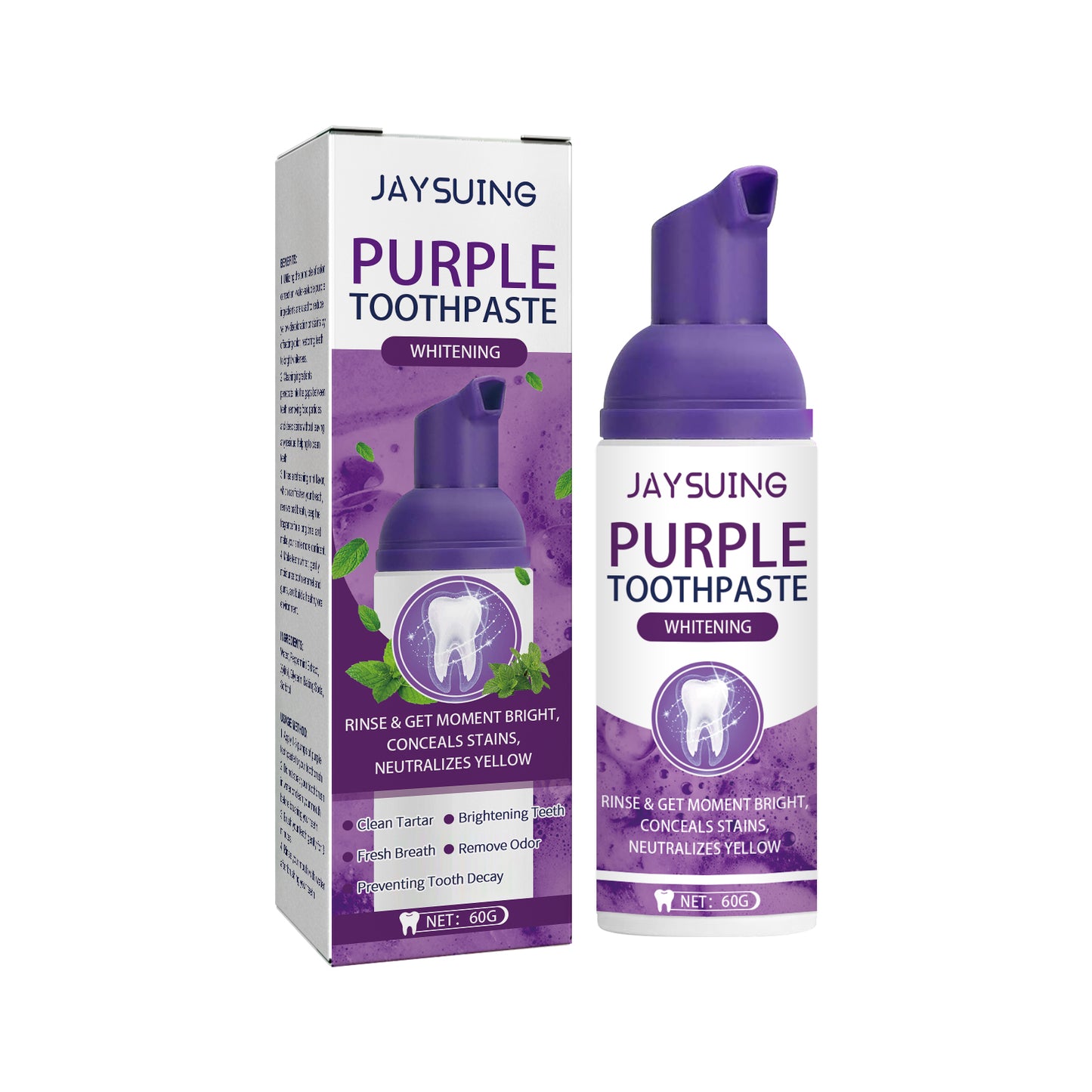 Purple Toothpaste - Stain Removal & Breath Freshener