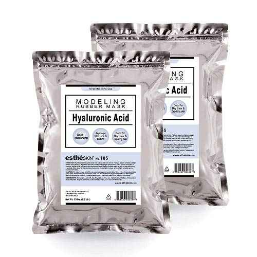 estheSKIN No.105 Hyaluronic Acid Modeling Mask Powder for Professional Facial Treatment, 35 Oz. (2 pack)