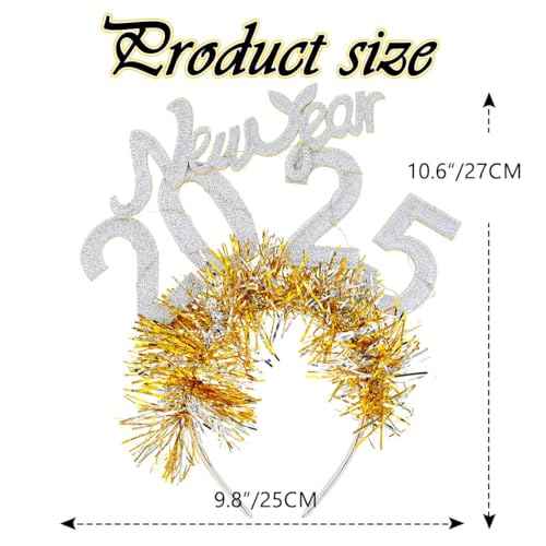 JEAIRTS Light Up Christmas 2025 Headband Glowing New Year Hair Hoop Led Xmas Headpiece Festive Holiday Hair Accessories