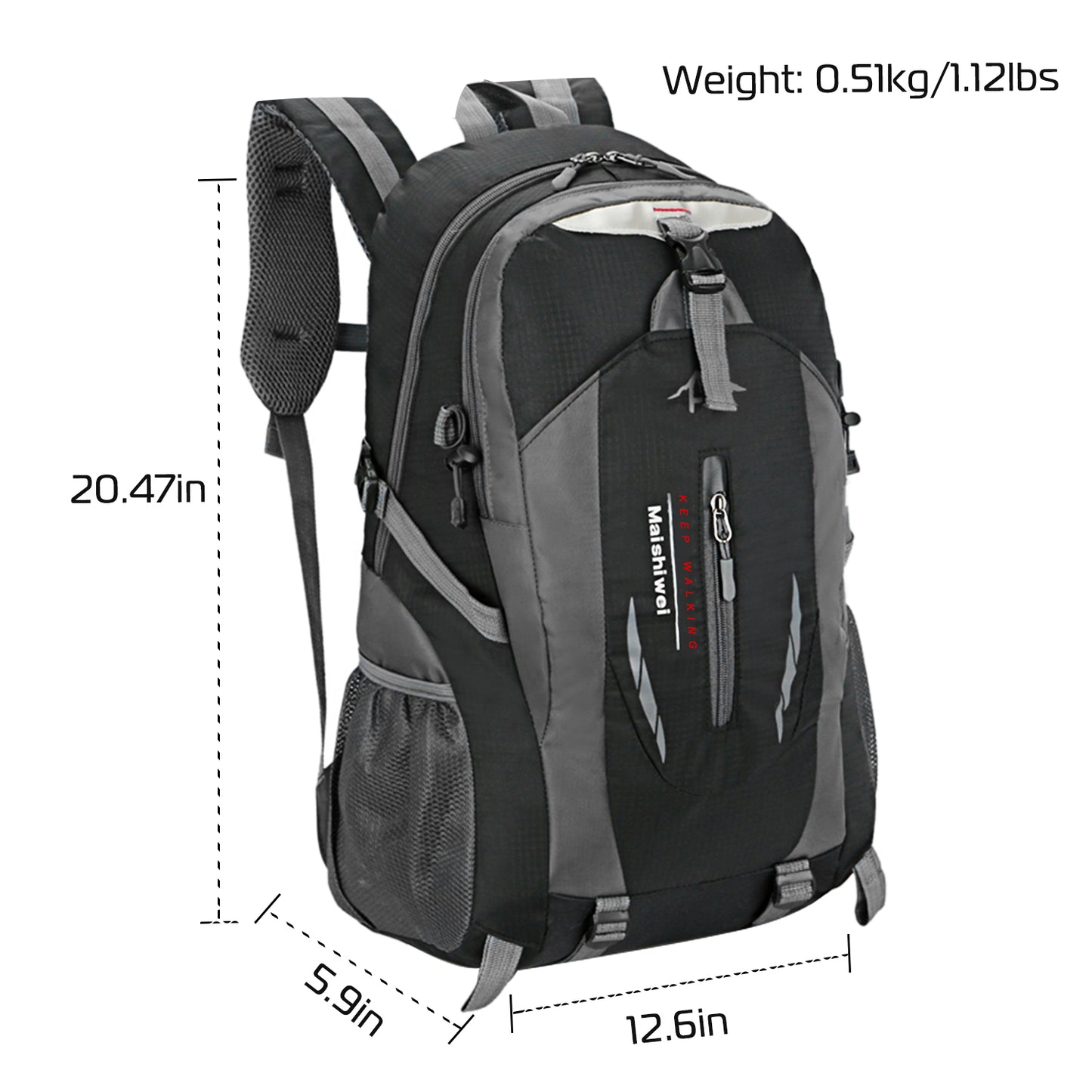 36L Waterproof Outdoor Backpack - Lightweight Daypack