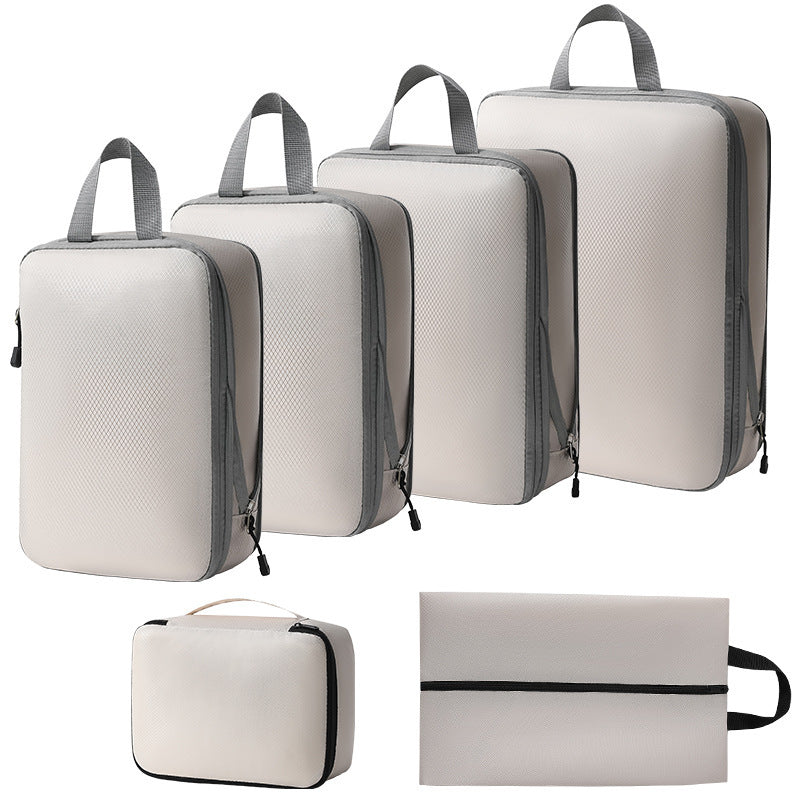 6-Piece Travel Storage Bag Compression Set - Space-Saving Home Organization