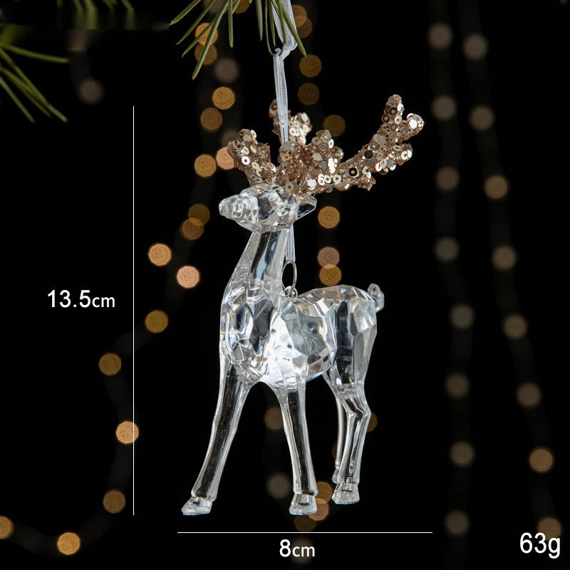 Christmas Sequin Acrylic Pendant Decorations for Holiday & Party Decor