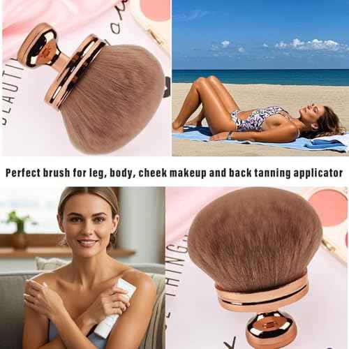Extra Large Body Makeup Brush For Self Tanner, 3 Inch Self Tanning Blend Brush Kabuki Brush For Bronzers, Large Self Tanning Brushs for Face and Body Makeup Brush Application