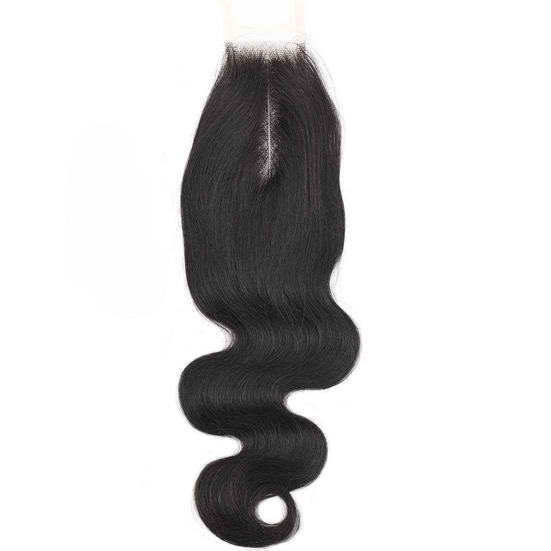 2x6 Human Hair HD Transparent Lace Closure Body Wave Skinlike 22inch 100% Virgin 2x6 Human Hair Middle Part Kim K Closure Brazilian 2x6 Body Wave HD Closure Natural Black glueless pre plucked bleached