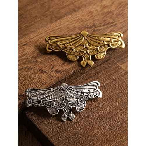 HAQUIL Vintage Art Nouveau Hairpin, Leaf Hair Clip, French Hairclip, Hair Barrette, Celtic Knot Protection, Hair Accessories, Jewelry Gift for Women