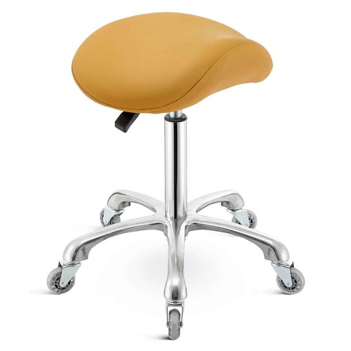 Nolasalon Saddle Stool Chair with Wheels,Ergonomic Swivel Rolling Height Adjustable for Salon Beauty Clinic Dentist Tattoo Home Office
