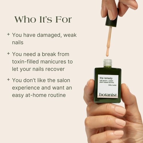 Botanist Nail Strengthening Manicure Kit | Everything Needed for Longer, Stronger Nails | Grow and Strengthen Damaged Nails | Non-Toxic, 84% Plant Based, 21-Free & Vegan (Nude)