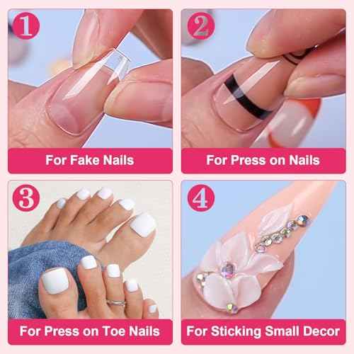Makartt Super Strong Nail Glue for Press ons: Acrylic Nail Tips-Fake Nails-Salon Quality, Brush On, Quick Dry, Easy Application Durable & Long-Lasting Fast Glue False Nails, Hema Free