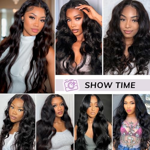 6x5 Lace Front Wig Human Hair Wig for Women 210% Density Body Wave Wear and Go Glueless Wigs Pre Plucked Pre Cut Lace Wigs Pre Bleached Tiny Knots Wig 22 Inch