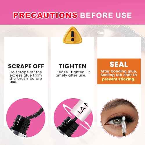 Lash Cluster Glue Lash Bond and Seal Waterproof Lash Glue for Eyelash Clusters 10ml Bond and Seal 2-in-1 Home Use Strong Hold 72H